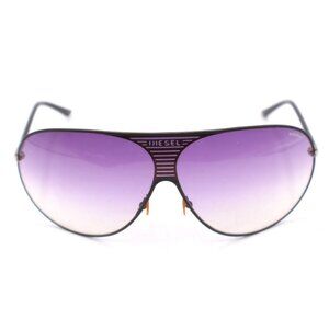 Diesel 0112 Gradient Purple Lens Aviator Sunglasses Oversize Shield Style Unisex